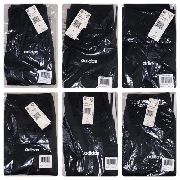 LAST TWO! New Women's Adidas Striped Leggings Gray - Picture 7 of 15